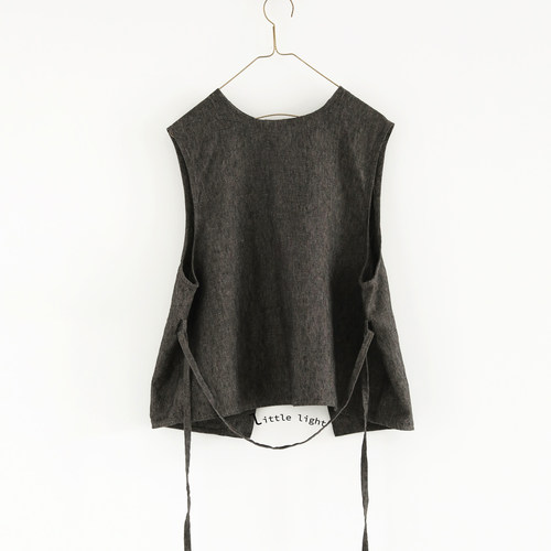 亚麻系带马甲日系叠穿神器气质款马甲背心