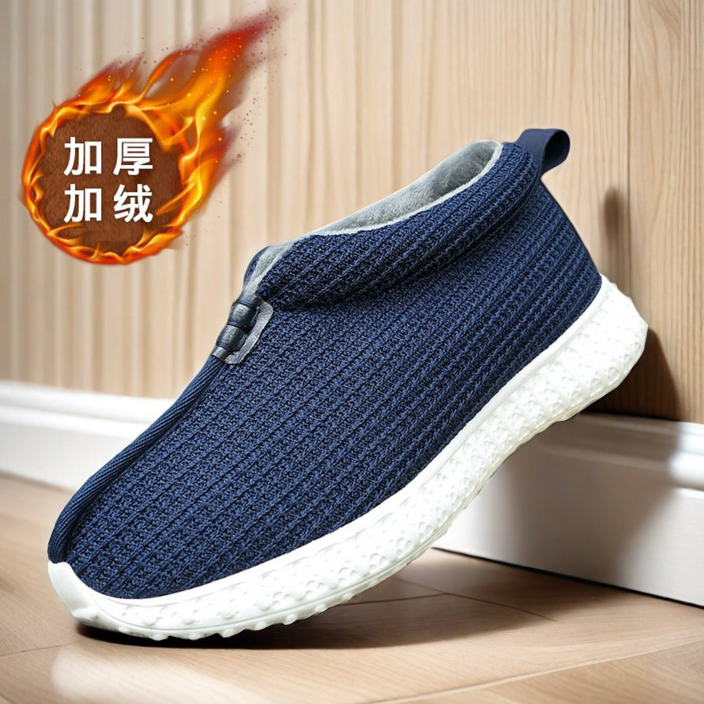 冬季加绒透气软底防滑僧鞋二棉鞋
