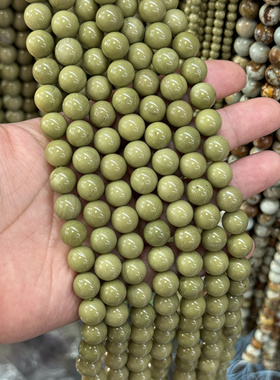 4-12mm天然阿拉善玛瑙牛油果散珠半成品手链项链DIY串珠一条38cm