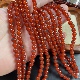 6mm番茄色鲜嫩红玛瑙圆珠散珠手工串珠饰品配珠38厘米长约62颗