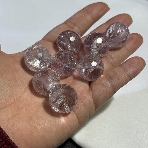 6颗天然128切面紫水晶约20mm梦幻晶体孤品一份打包