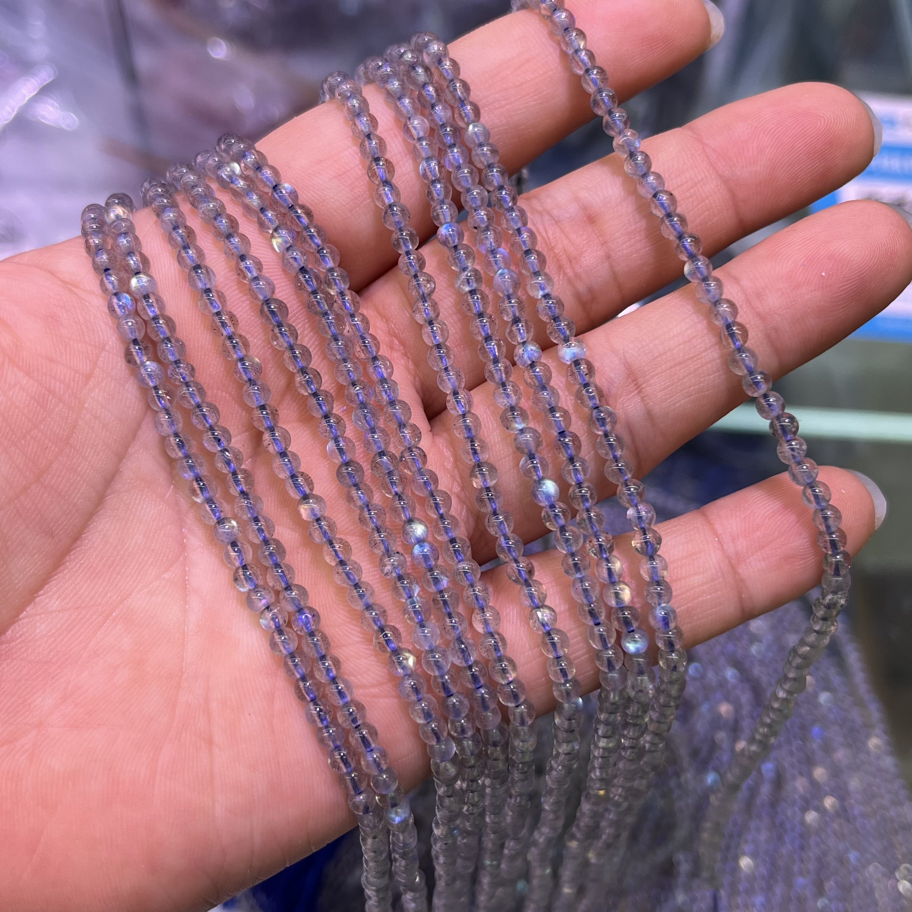 3Mm天然灰月光斯里兰卡蓝光多透好品质圆珠散珠半成品手工串珠diy,饰品/流行首饰/时尚饰品新,奇石,淘宝优惠券,粉丝福利购,淘宝优惠卷