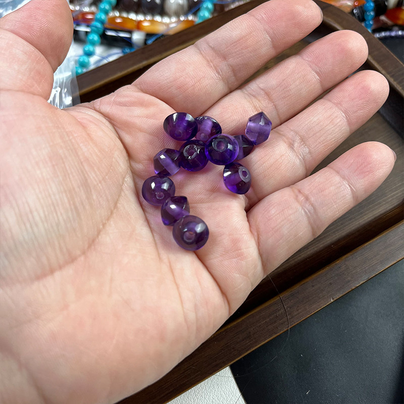一颗老矿紫水晶飞碟10.5mm/孔2.5mm配珠隔珠手工串珠/孔口有伤,饰品/流行首饰/时尚饰品新,DIY配件,淘宝优惠券,粉丝福利购,淘宝优惠卷