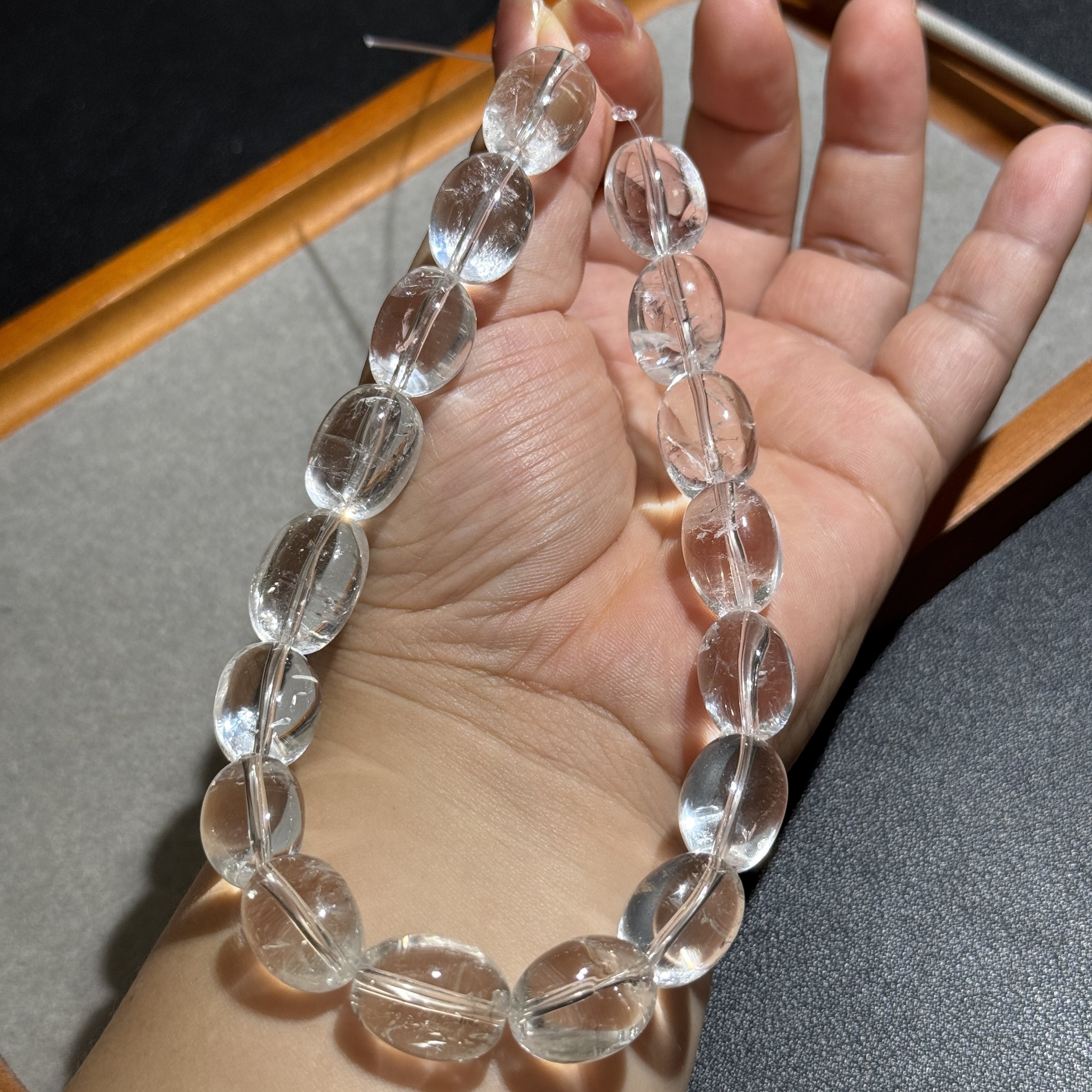 约12*16mm天然白水晶枣珠17颗/29cm半成品Diy项链手链配珠/有晶棉,饰品/流行首饰/时尚饰品新,奇石,淘宝优惠券,粉丝福利购,淘宝优惠卷