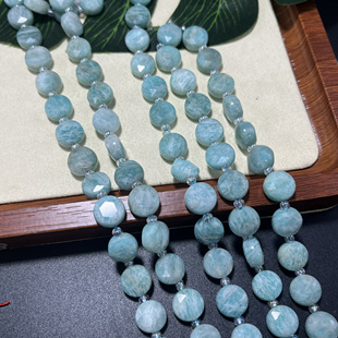 纯天然无优化切面圆饼天河石散珠9.8*5mm半成品Diy项链手链串珠