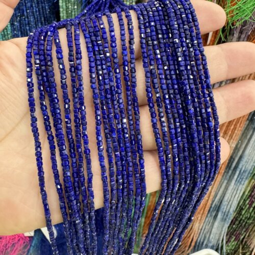 帝王青金石散珠2.5毫米方糖