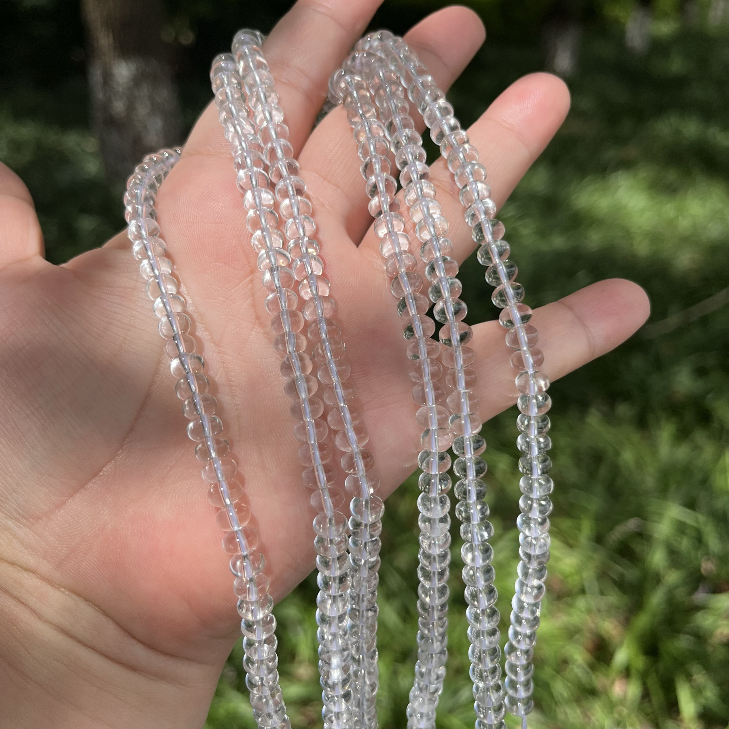 巴西白水晶算盘干净通透明亮