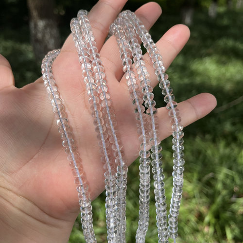 巴西白水晶算盘干净通透明亮