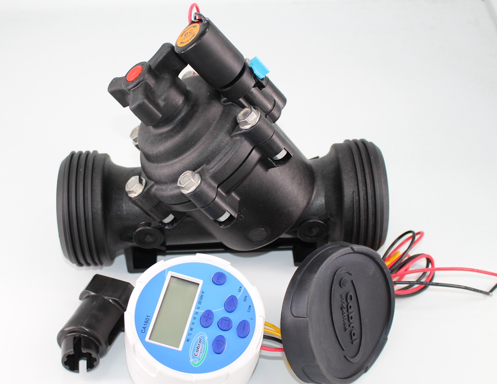 草坪园林智能自动无线灌溉电池供电灌溉控制器+脉冲电磁阀