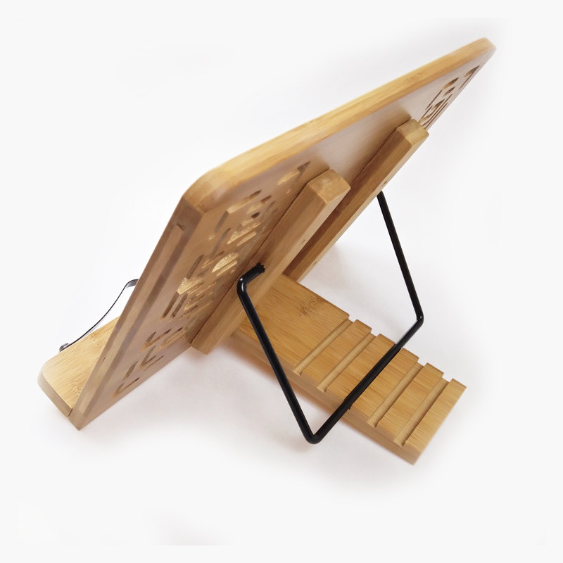 阅读架 读书架 字帖架天然竹子书架 书立临帖架 文房四宝ipad支架