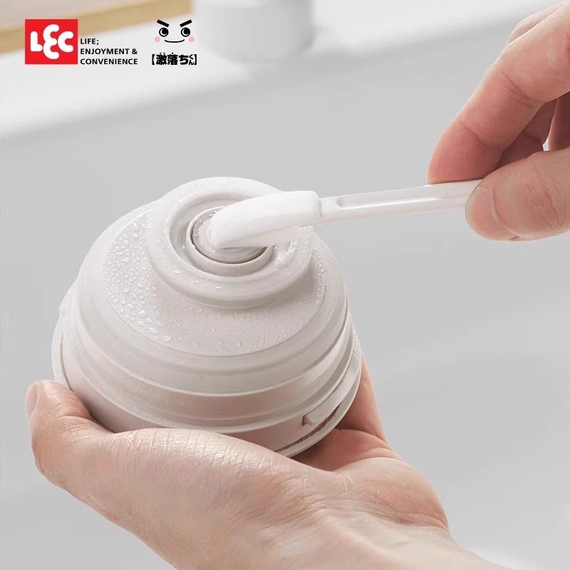 日本LEC保温杯盖刷水杯缝隙清洗神器纳米海绵专用杯口清洁刷3个装