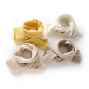 软糯 CASHMERE 儿童7针小山羊绒保暖围巾小围脖加厚 BABY 冬季