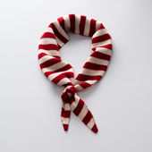 2025秋冬新款 山羊绒围巾女三角巾保暖小围脖时髦针织条纹百搭披肩