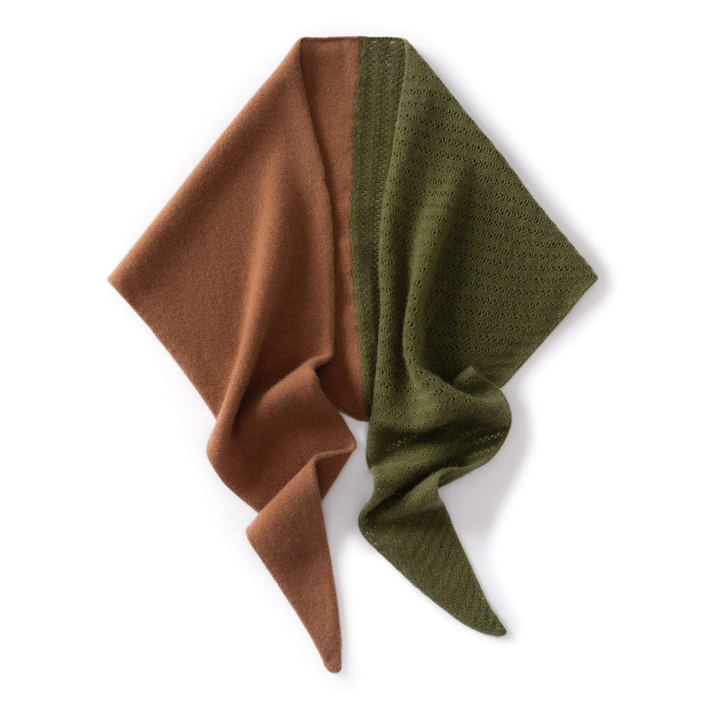 秋冬新款山羊绒三角围巾披肩女