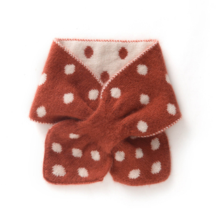 cashmere羊绒儿童围巾冬季 男童女童宝宝婴幼针织毛线交叉穿孔围脖