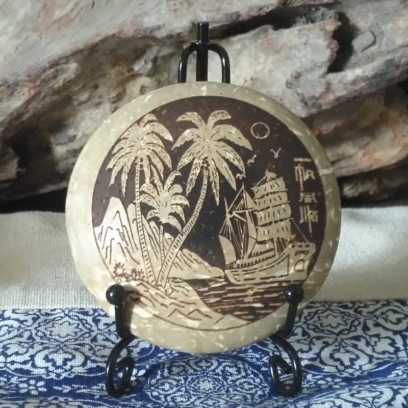 新款海南特色椰雕装饰摆放工艺画  旅游办公居家生日礼品实用手工