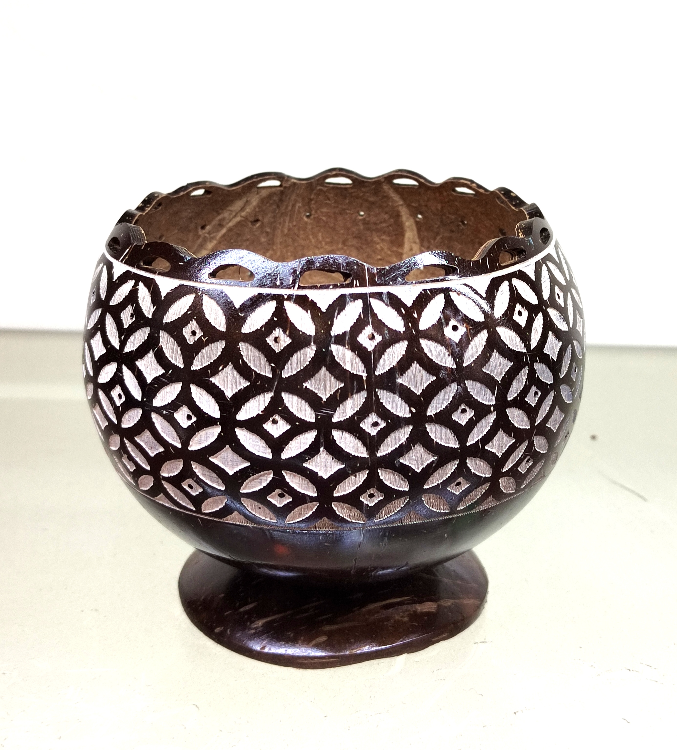 海南非遗椰雕开口储物罐金钱纹工艺礼品生日礼物手绘特色原创直销