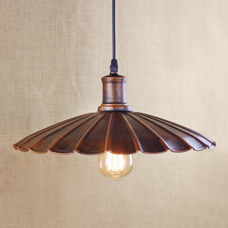 美式复古风酒吧铁锈色吊灯