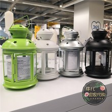 宜家洛特拉吊挂烛台香薰蜡烛用烛台玻璃灯笼式镂空成都国内代购