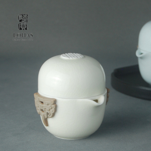 陆宝旅行茶具冰裂纹工夫茶具布袋