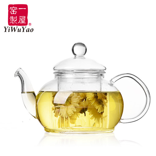 加厚一屋窑制高硼硅玻璃花草茶壶