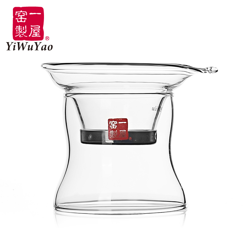 工夫茶道高硼硅玻璃茶叶过滤器