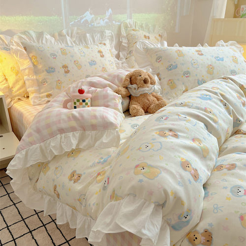 床单款四件套全棉少女心
