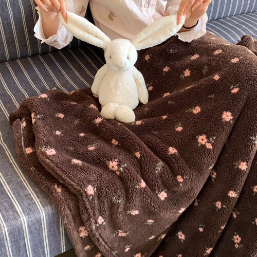 韩系摇粒绒双面印花毛毯