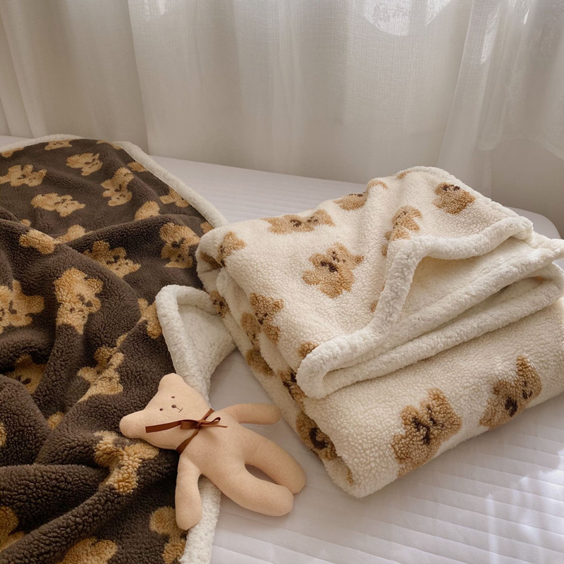 chic Western style Little Bear Single Sherpa Blanket Autumn and winter thickening Children blanket leisure time Blanket Cartoon lovely Siestain the Bedclothes , Leisure blanket/Woolen blanket/Carpet  category - from Buy2taobao.com to provide professional Taobao agent buy service