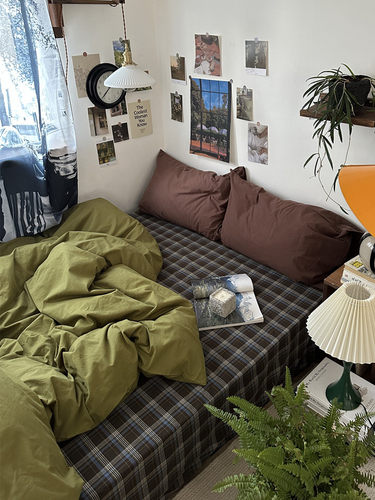 四件套百分百全棉美拉德格子