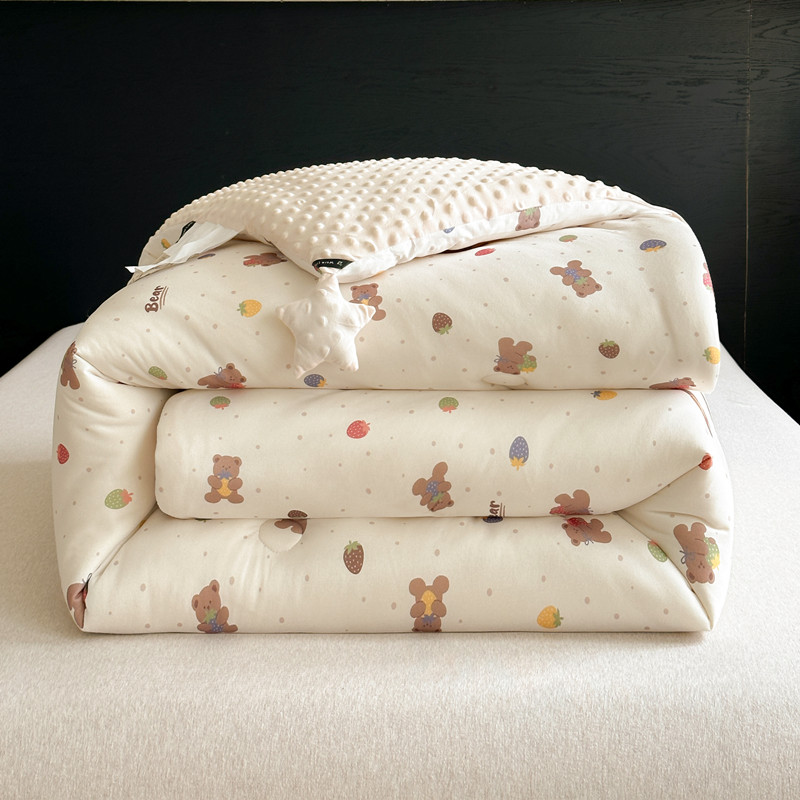 针织棉保暖四季通用冬被