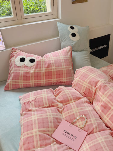 四件套牛奶绒ins可爱风