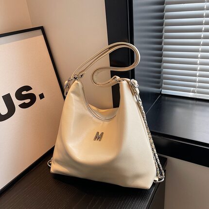 MK QG休闲时尚大容量手提包包女学生上课双肩包新款小众斜挎包