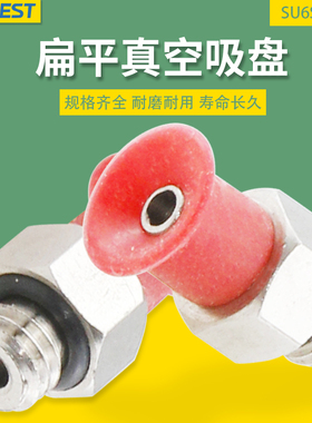 SU2/4/6/8/10/15N/S/WS扁平工业气动抓取真空吸盘AIRBEST阿尔贝斯