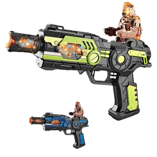 儿童电动音乐枪振动发光玩具枪男孩震动手枪带人物仿真手枪3-6岁