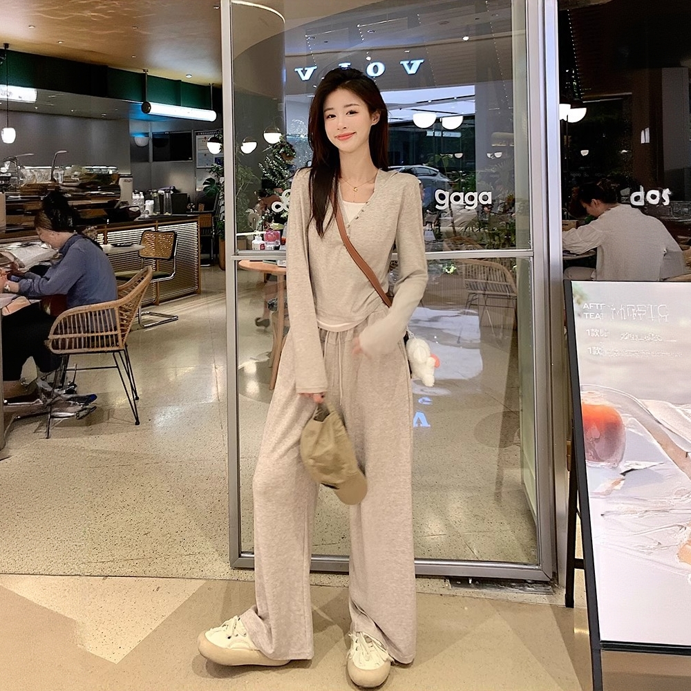 2025春秋新款休闲运动套装连帽女