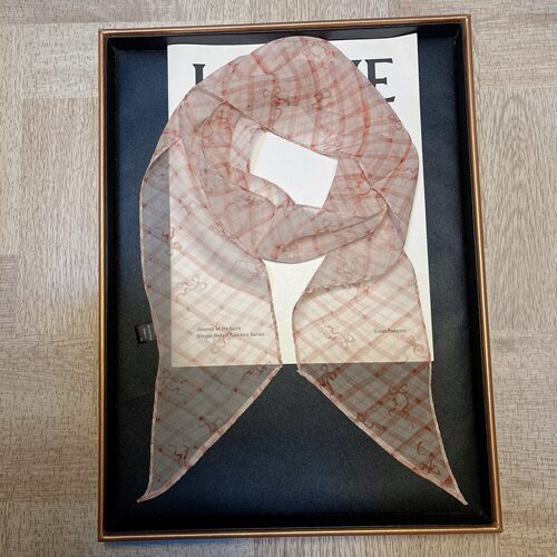 2026桑蚕丝乔其纱飘带斜角围巾