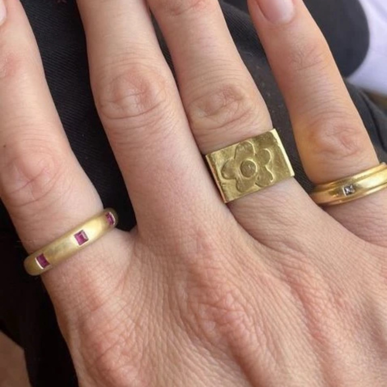 MINIBLOOM复古花纯银戒指