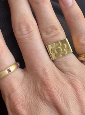 MINIBLOOM复古花纯银戒指