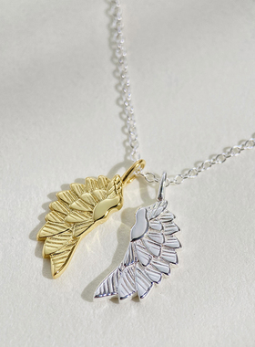 MINI BLOOM 金银撞色羽翼项链