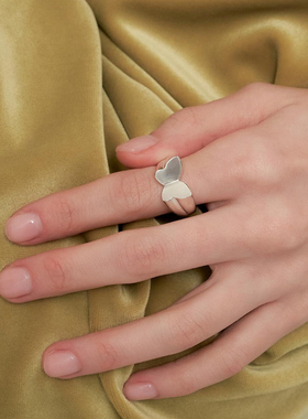 MINIBLOOM纯银立体蝴蝶开口戒指