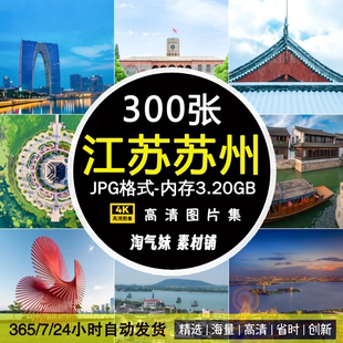 高清苏州城市图片地标风光建筑夜景姑苏城金鸡湖太湖旅游摄影素材