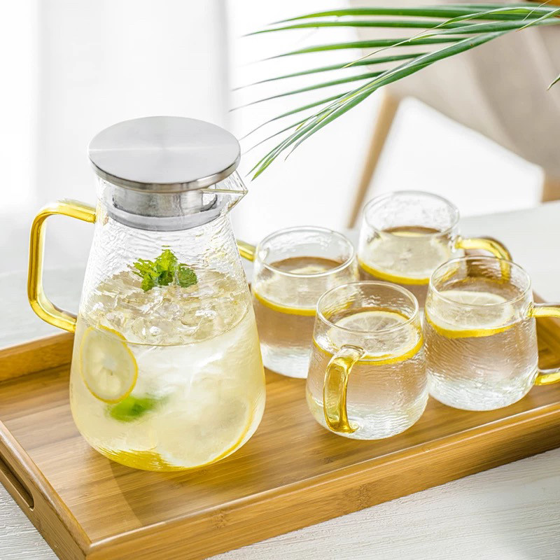 一屋窑耐热玻璃水波锤纹Y-00冷水壶