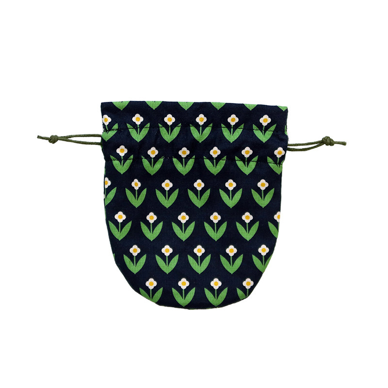 huji祤集圆底小束口袋插画小花多多