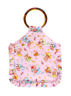 HUJI祤集荷叶边圆环柄手提包POPOLO花伞猫猫兔