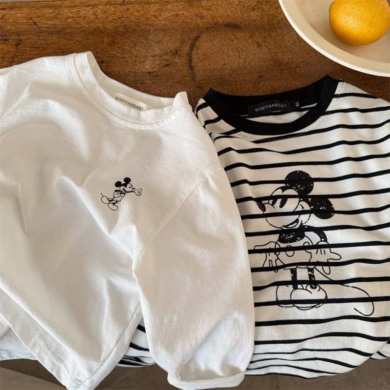 韩系米Q儿童长袖T恤卡通纯棉百搭