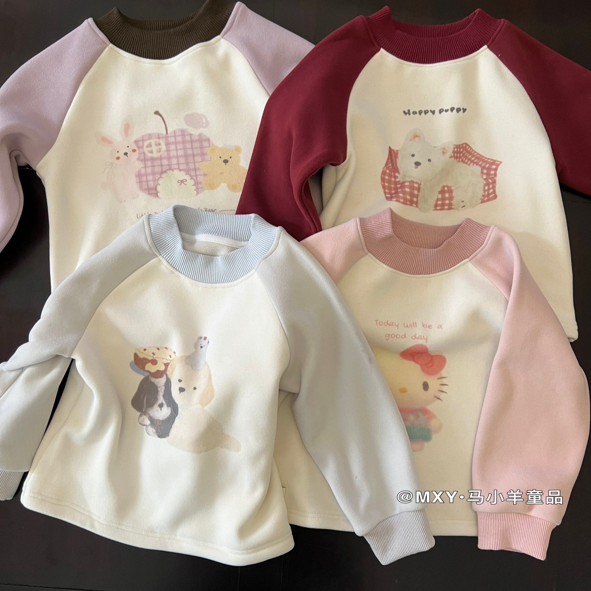 可爱一体绒卫衣~男女童秋冬加绒上衣小童宝宝圆领长袖卫衣外套潮,童装/婴儿装/亲子装,T恤,淘宝优惠券,粉丝福利购,淘宝优惠卷