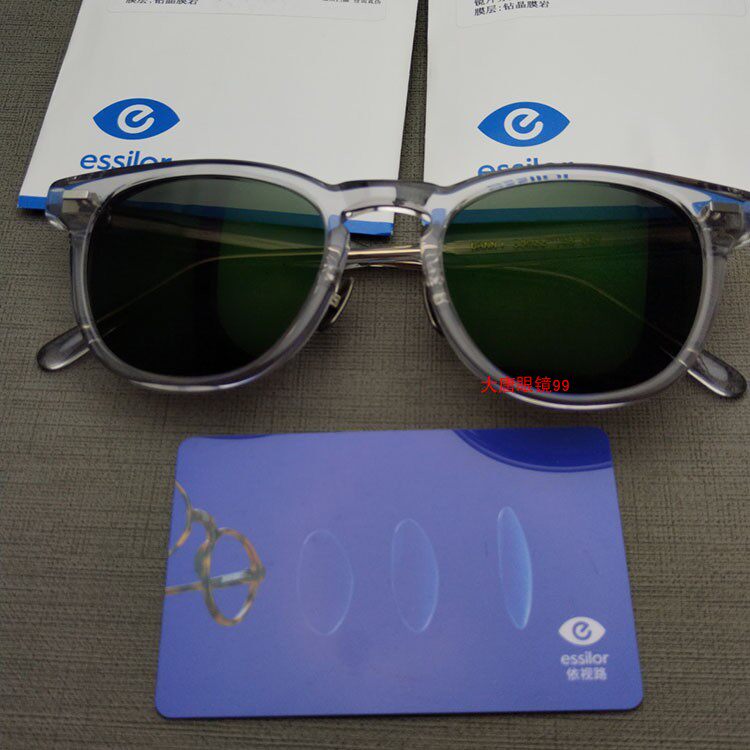 依视路1.74全视线GENS变色高感光灰茶金紫偏光防蓝散光远近视镜片