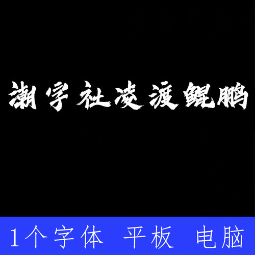 潮字社凌渡鲲鹏简 ttf格式Win/Mac/Procreate字体包中文简体AI/PS