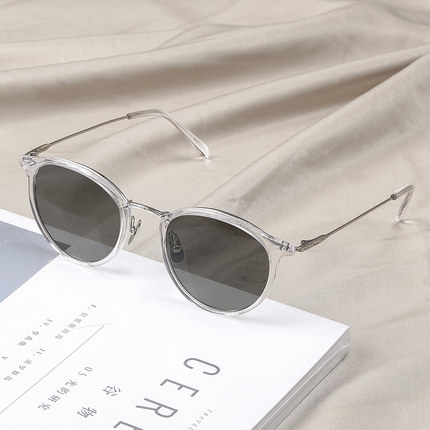 日本眼镜框男女近视墨镜YELLOWS PLUS上目变色镜浅色透明潮牌偏光